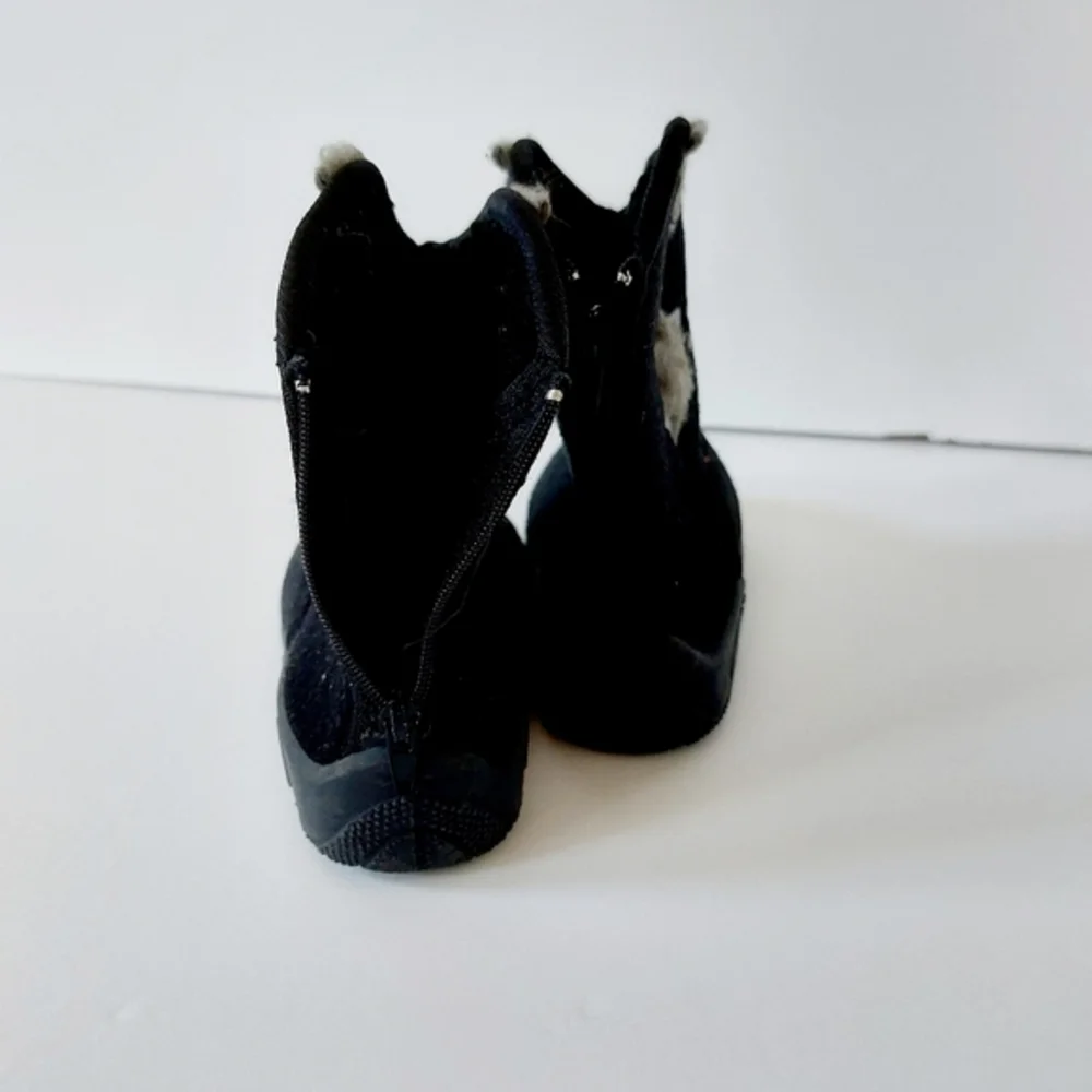Black Microfiber Cowboy Boots‎ Infant Size 4 Grey Sheriff Star